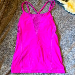 Purple lululemon racerback workout top size 4